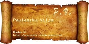Pauleszku Vilja névjegykártya